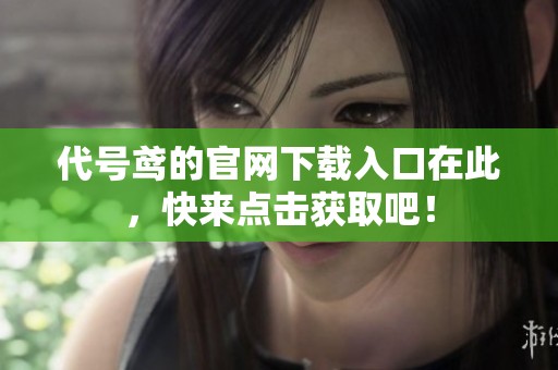 代号鸢的官网下载入口在此，快来点击获取吧！