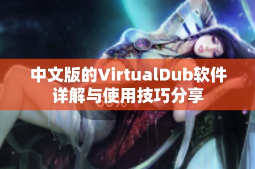 中文版的VirtualDub软件详解与使用技巧分享
