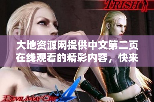 大地资源网提供中文第二页在线观看的精彩内容，快来体验吧！