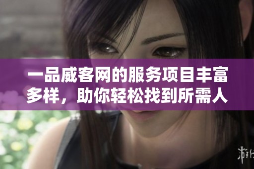 一品威客网的服务项目丰富多样，助你轻松找到所需人才