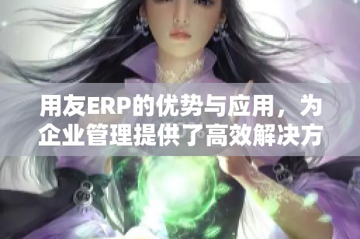 用友ERP的优势与应用，为企业管理提供了高效解决方案
