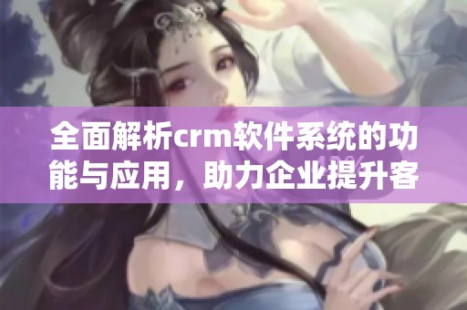 全面解析crm软件系统的功能与应用，助力企业提升客户管理效率