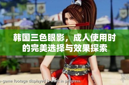 韩国三色眼影，**使用时的完美选择与效果探索