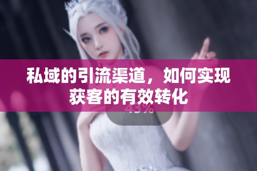 私域的引流渠道，如何实现获客的有效转化