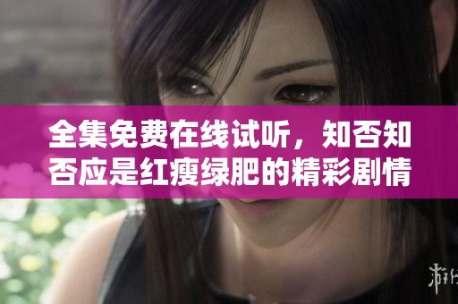 全集免费在线试听，知否知否应是红瘦绿肥的精彩剧情