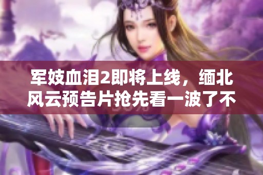 军妓血泪2即将上线，缅北风云预告片抢先看一波了不起的故事