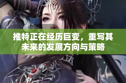 推特正在经历巨变，重写其未来的发展方向与策略