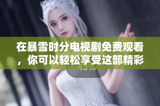 在暴雪时分电视剧免费观看，你可以轻松享受这部精彩的作品内容