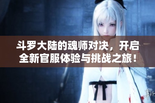 斗罗大陆的魂师对决，开启全新官服体验与挑战之旅！