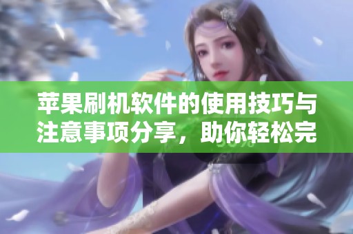 苹果刷机软件的使用技巧与注意事项分享，助你轻松完成刷机过程