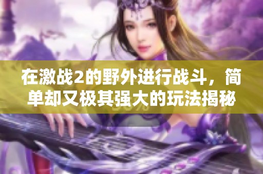在激战2的野外进行战斗，简单却又极其强大的玩法揭秘