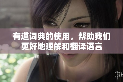 有道词典的使用，帮助我们更好地理解和翻译语言