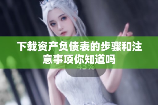 下载资产负债表的步骤和注意事项你知道吗