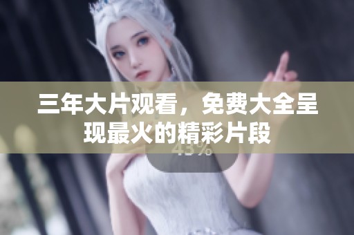 三年大片观看，免费大全呈现最火的精彩片段