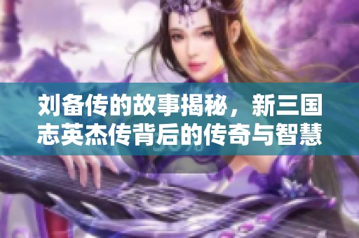 刘备传的故事揭秘，新三国志英杰传背后的传奇与智慧