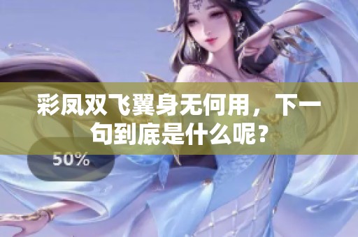 彩凤双飞翼身无何用，下一句到底是什么呢？