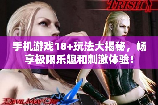 手机游戏18+玩法大揭秘，畅享极限乐趣和刺激体验！