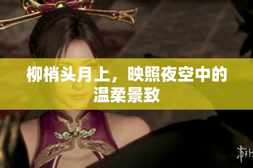 柳梢头月上，映照夜空中的温柔景致