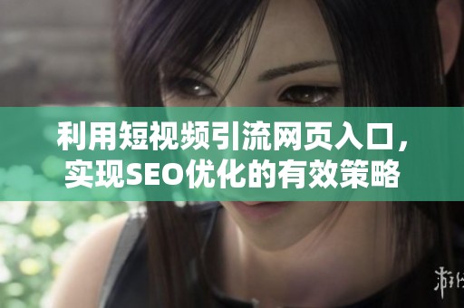 利用短视频引流网页入口，实现SEO优化的有效策略
