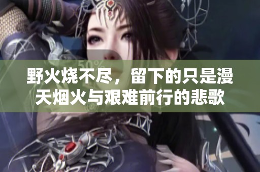 野火烧不尽，留下的只是漫天烟火与艰难前行的悲歌