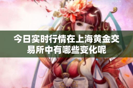 今日实时行情在上海黄金交易所中有哪些变化呢