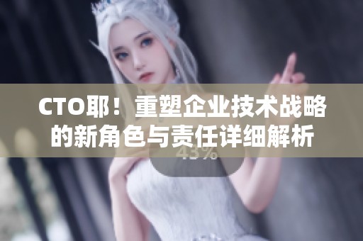 CTO耶！重塑企业技术战略的新角色与责任详细解析