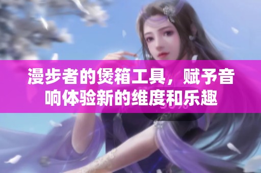 漫步者的煲箱工具，赋予音响体验新的维度和乐趣