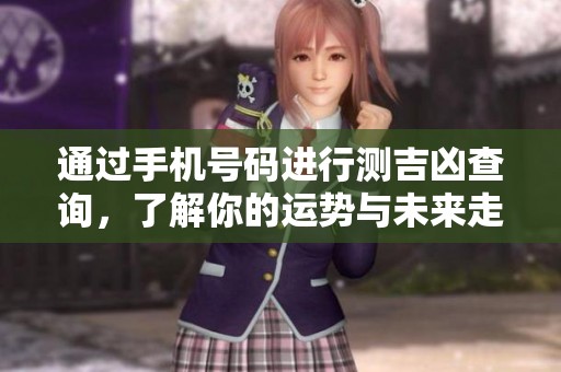 通过手机号码进行测吉凶查询，了解你的运势与未来走势