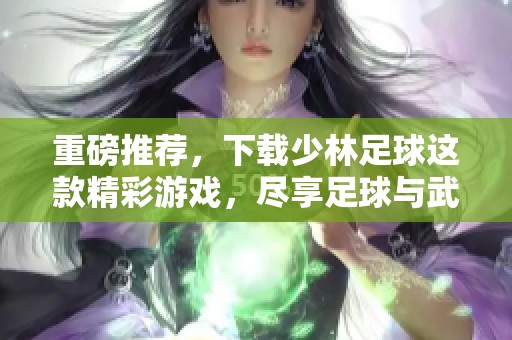 重磅推荐，下载少林足球这款精彩游戏，尽享足球与武术的完美结合！