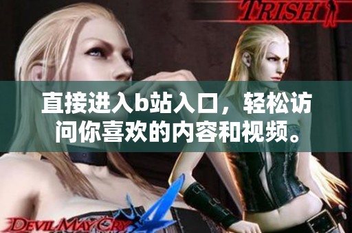 直接进入b站入口，轻松访问你喜欢的内容和视频。