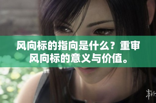 风向标的指向是什么？重审风向标的意义与价值。