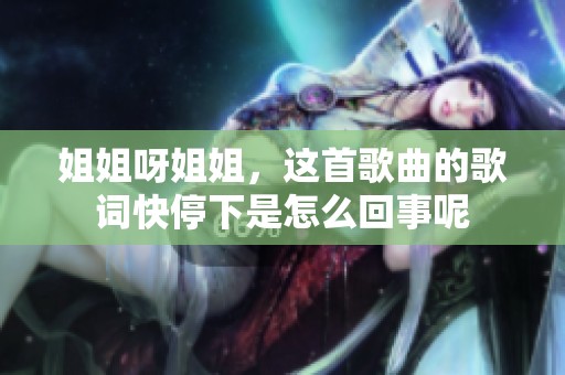 姐姐呀姐姐，这首歌曲的歌词快停下是怎么回事呢