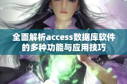 全面解析access数据库软件的多种功能与应用技巧