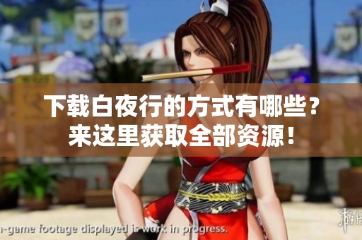 下载白夜行的方式有哪些？来这里获取全部资源！