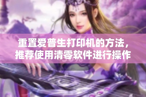 重置爱普生打印机的方法，推荐使用清零软件进行操作